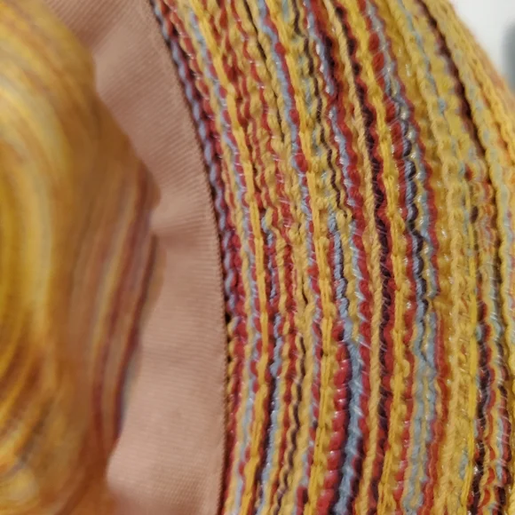 Yellow Woven Fedora Hat - Picture 4 of 7